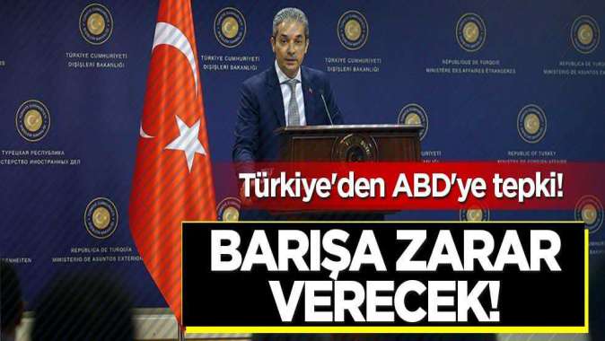 Türkiyeden ABDye mesaj: Doğu Akdenizde barışa zarar verecek!