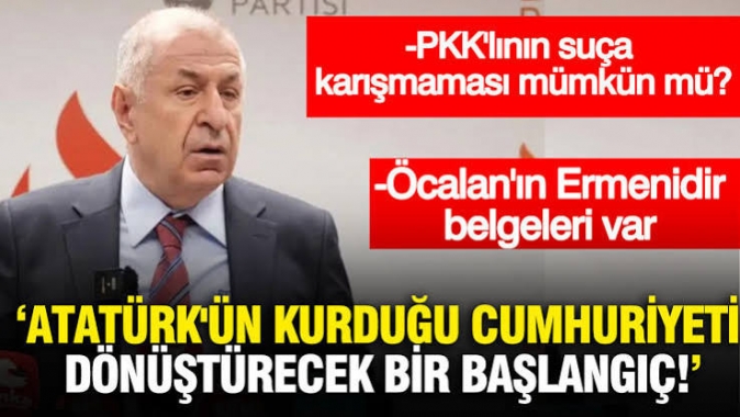 Ümit Özdağdan çerçeve yasa tepkisi: Atatürkün kurduğu cumhuriyeti dönüştürecek bir başlangıç