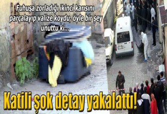 Vahşetin zanlısını valiz yakalattı