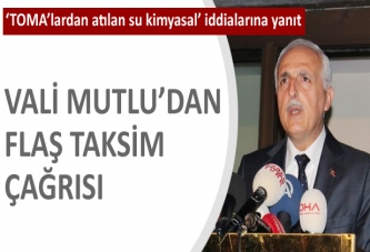 Vali Mutlu: Kimyasal değil ilaçlı su