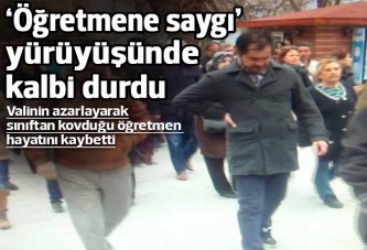 Valinin azarladığı öğretmen hayatını kaybetti