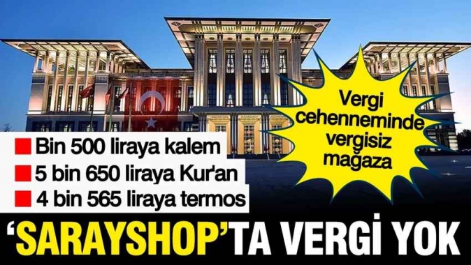 Vatandaş vergi yükünün altında ezilirken; Saray'da vergisiz mağaza açıldı
