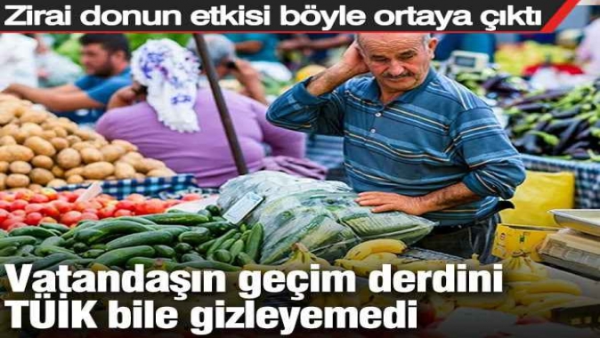 Vatandaşın geçim derdini TÜİK bile gizleyemedi: Zirai donun etkisi böyle ortaya çıktı