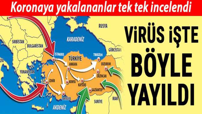 Virüs işte böyle yayıldı! Koronavirüsün Türkiye seyahati