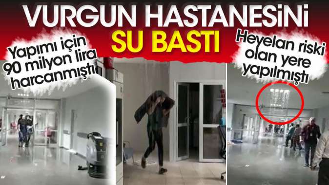 Vurgun hastanesini su bastı