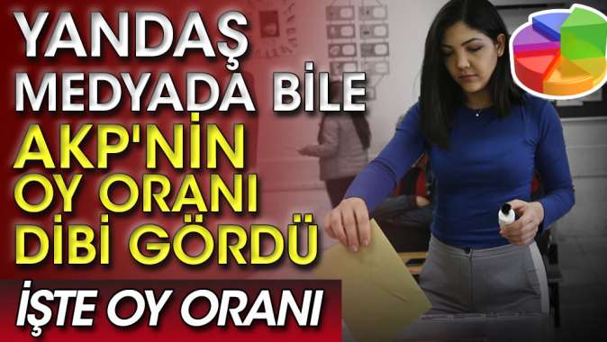 Yandaş medyada bile AKP'nin oy oranı dibi gördü. İşte oy oranı