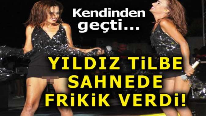 Yıldız Tilbe sahnede frikik verdi! Kendinden geçti...