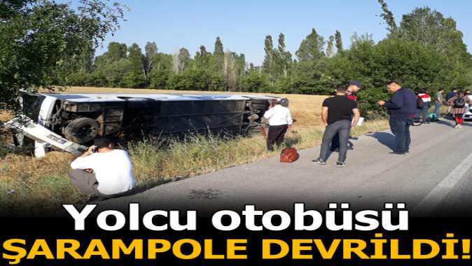 Yolcu otobüsü devrildi! Yaralılar var...