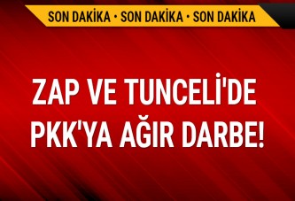 Zap ve Tunceli'de terör örgütü PKK'ya hava harekatı