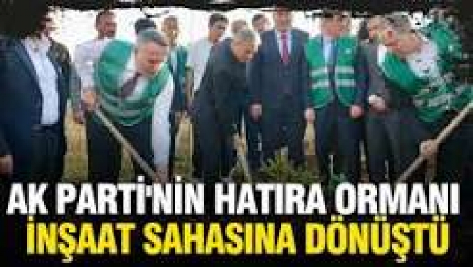 AK Parti'nin hatıra ormanı 9 ay geçmeden inşaat sahasına dönüştü