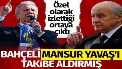 Bahçeli Mansur Yavaş'ı takibe aldırmış. Özel olarak izlettiği ortaya çıktı