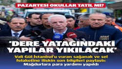 İstanbul Valisi Davut Gül: Dere yatağını işgal eden yapılar yıkılacak