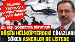Muhsin Yazıcıoğlu soruşturması: Düşen helikopterdeki cihazları söken askerler de listede