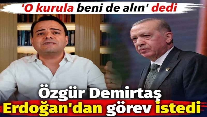 Özgür Demirtaş Erdoğan'dan görev istedi: O kurula beni de alın