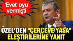 Özgür Özel'den "Çerçeve Yasa" eleştirilerine yanıt: "Evet" oyu vermişti