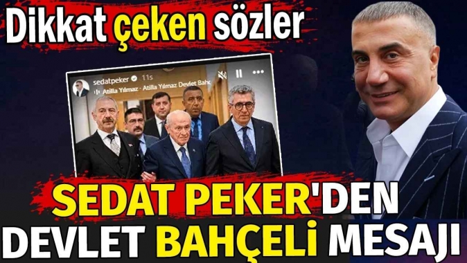 Sedat Peker'den Devlet Bahçeli mesajı. Dikkat çeken sözler